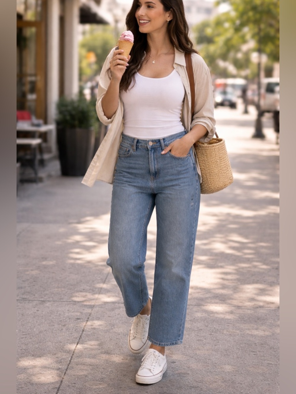 Aeropostale Women's High Rise Baggy Jeans Size 8R Light Wash NWT